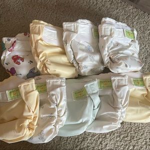 9 Kushies Newborn cloth diapers